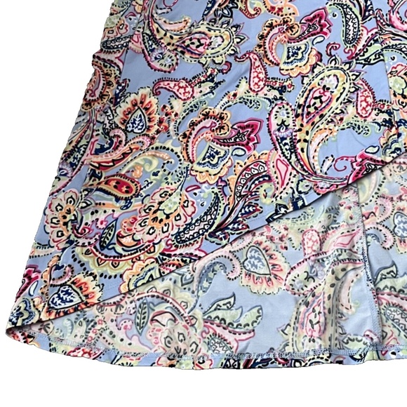 NY Collection Women's Multi-Color Paisley Cold Shoulder Midi Dress Plus Sz 2XWP - Picture 4 of 15